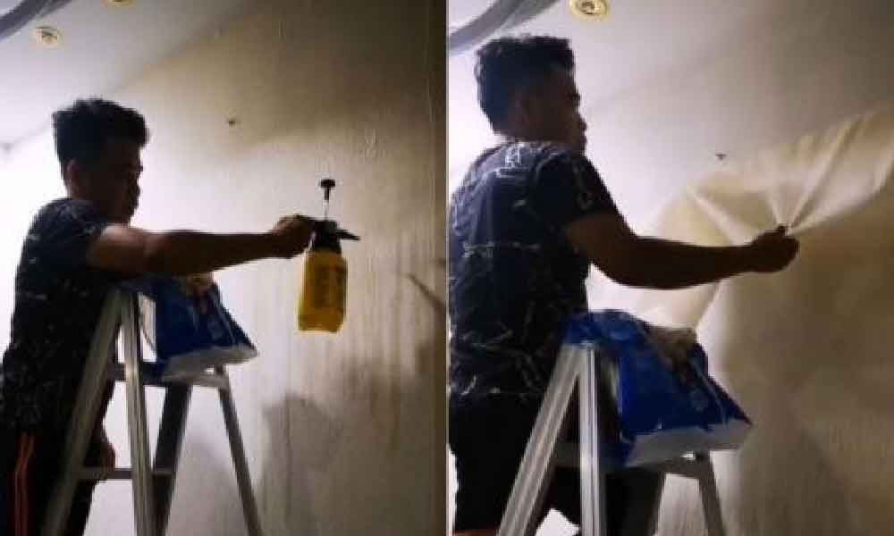 Ini cara mudah nak tanggalkan ‘wallpaper’ tanpa rosakkan cat