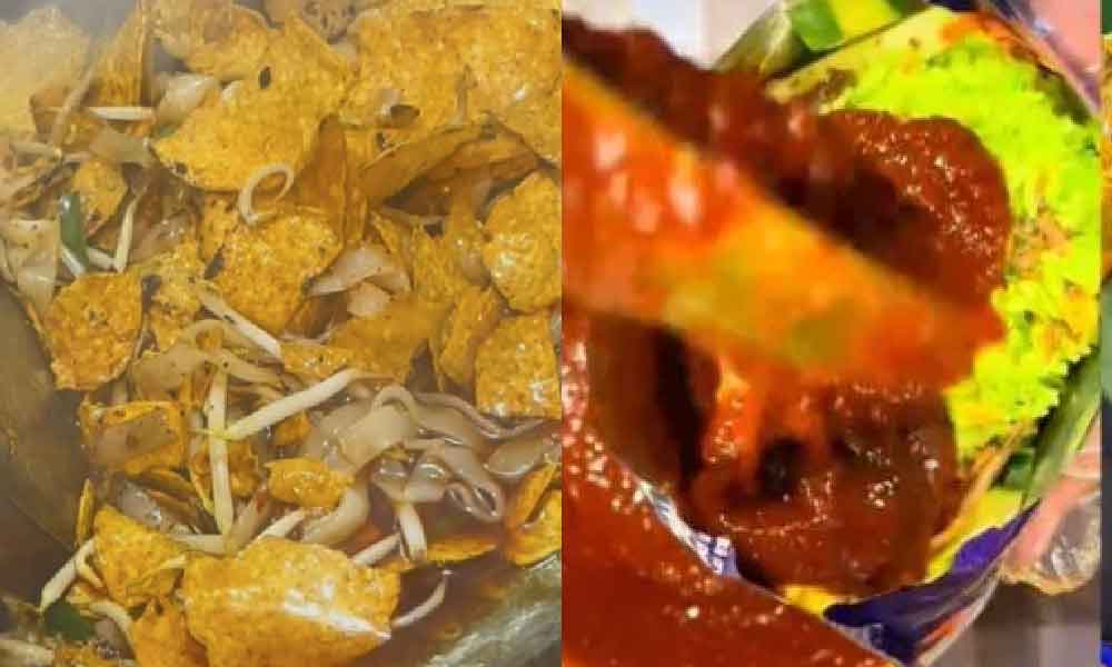 Selepas super ring, nasi lemak pula dicampur nachos